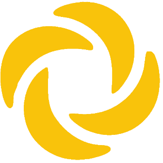 Icon gelb rotierender Stern